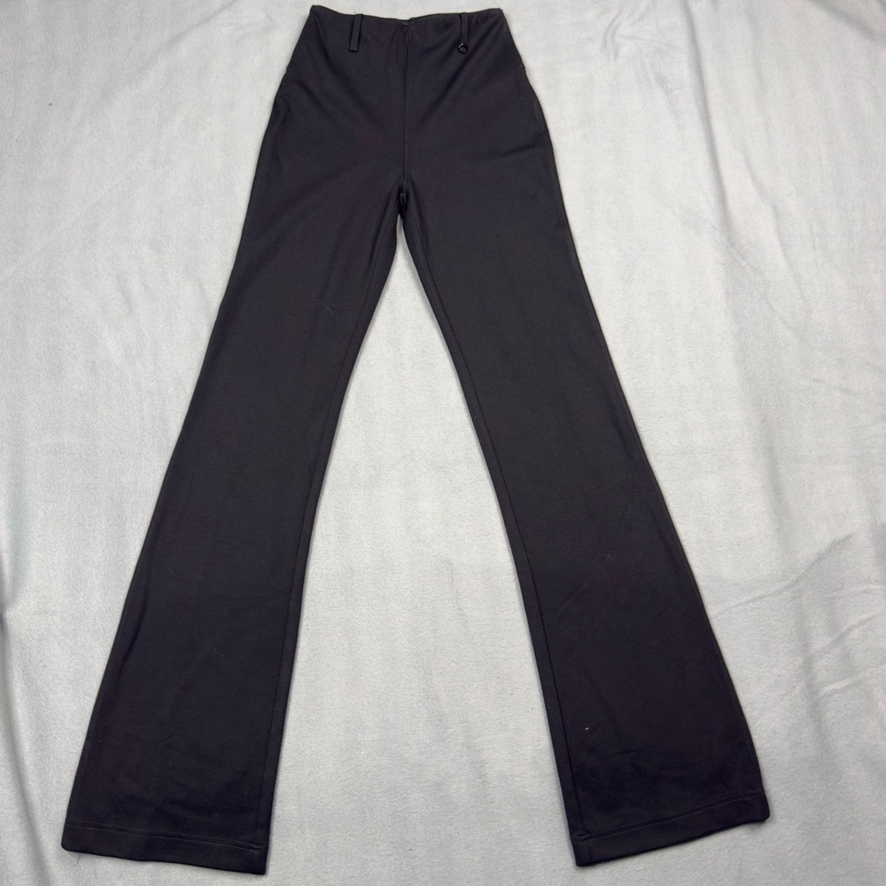Lysse Ponte Flare Pants XS Black High Waisted Travel Workwear